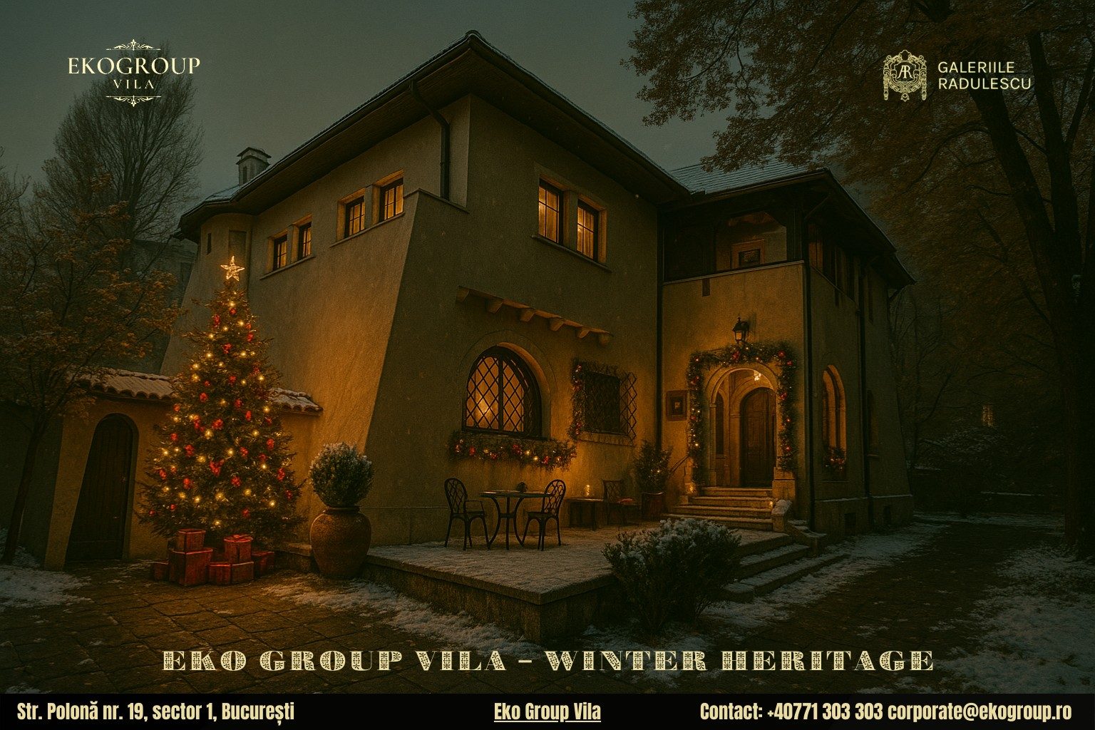 Poveste de Craciun în Casa Tătărăscu: Magia Crăciunului anilor ’30 la Eko Group Vila